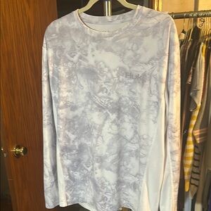 Huk purple/ Gray Long Sleeve dry fit shirt